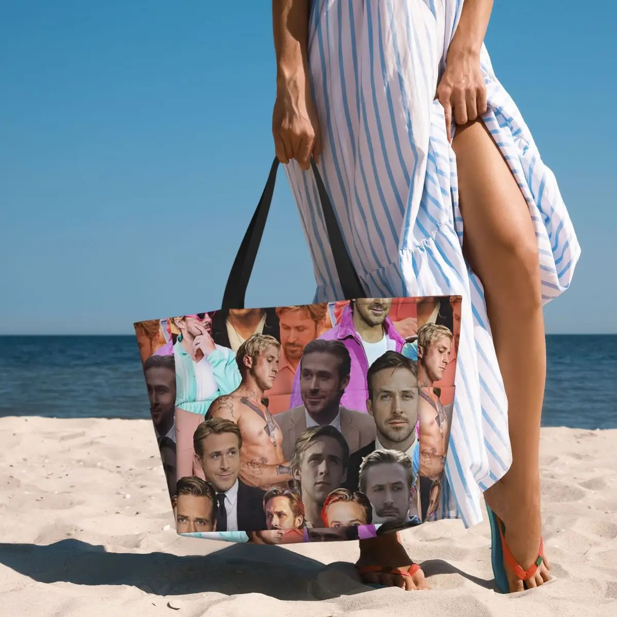 Yoga Fitness Photos - Sac fourre-tout de plage avec collage