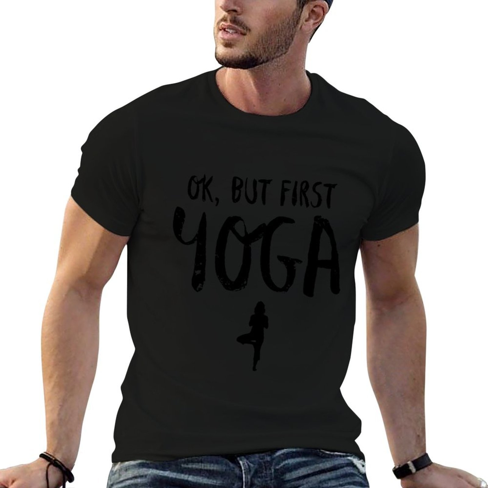Yoga In Fitness First - T-shirt décontracté pour amoureux du yoga,
