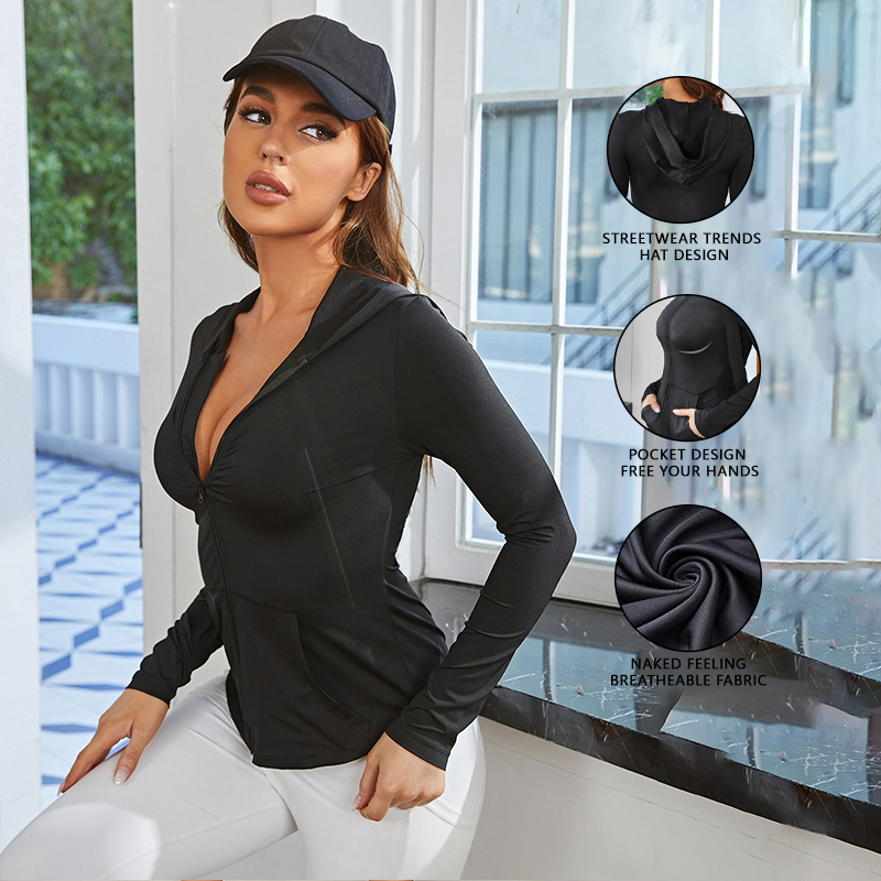 Veste de sport noire pour femm - Fitness Of Yoga avis et prix