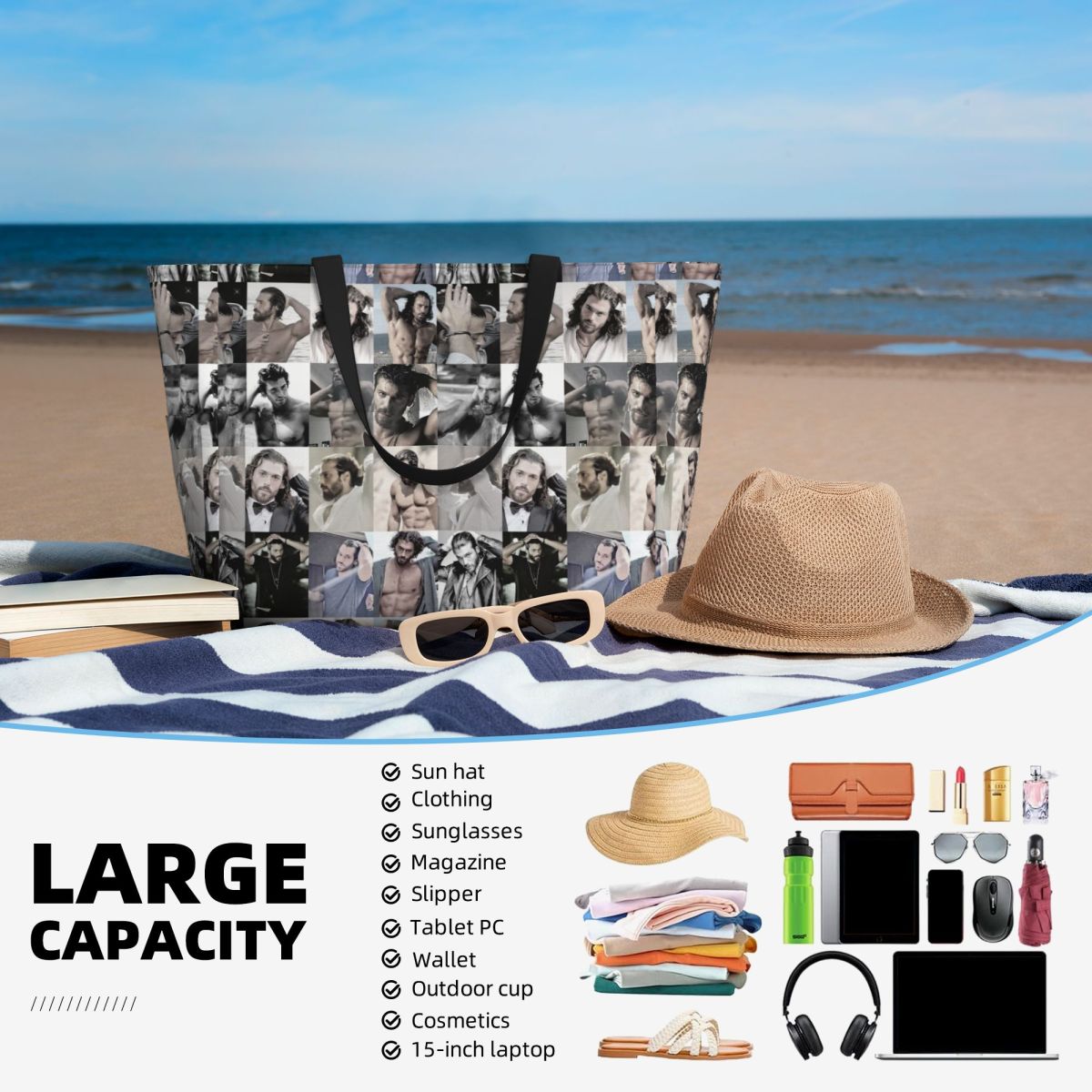 Sac fourre-tout de plage avec  - Yoga Fitness Photos avis et prix