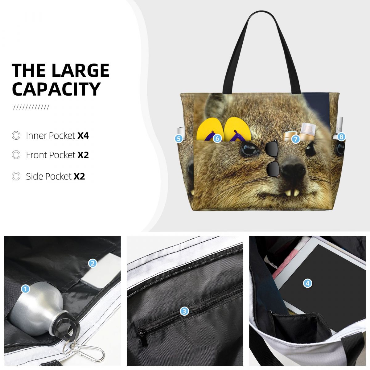 Rock Hyrax Photo Beach Tote Ba - Yoga Fitness Photos avis et prix