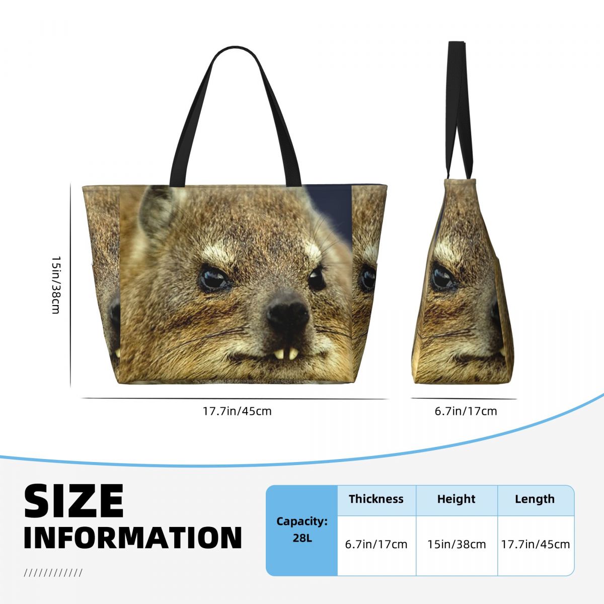 Rock Hyrax Photo Beach Tote Ba - Yoga Fitness Photos avis et prix